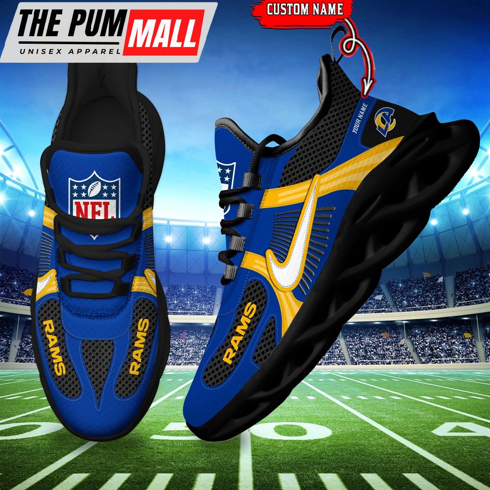 NFL Los Angeles Rams Logo Football Team New Season Max Soul Shoes