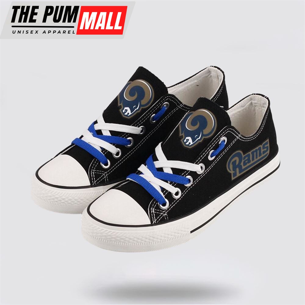 NFL Los Angeles Rams Low Top Canvas Shoes Sport Sneakers Experience The Perfect Blend Of Style And Performance