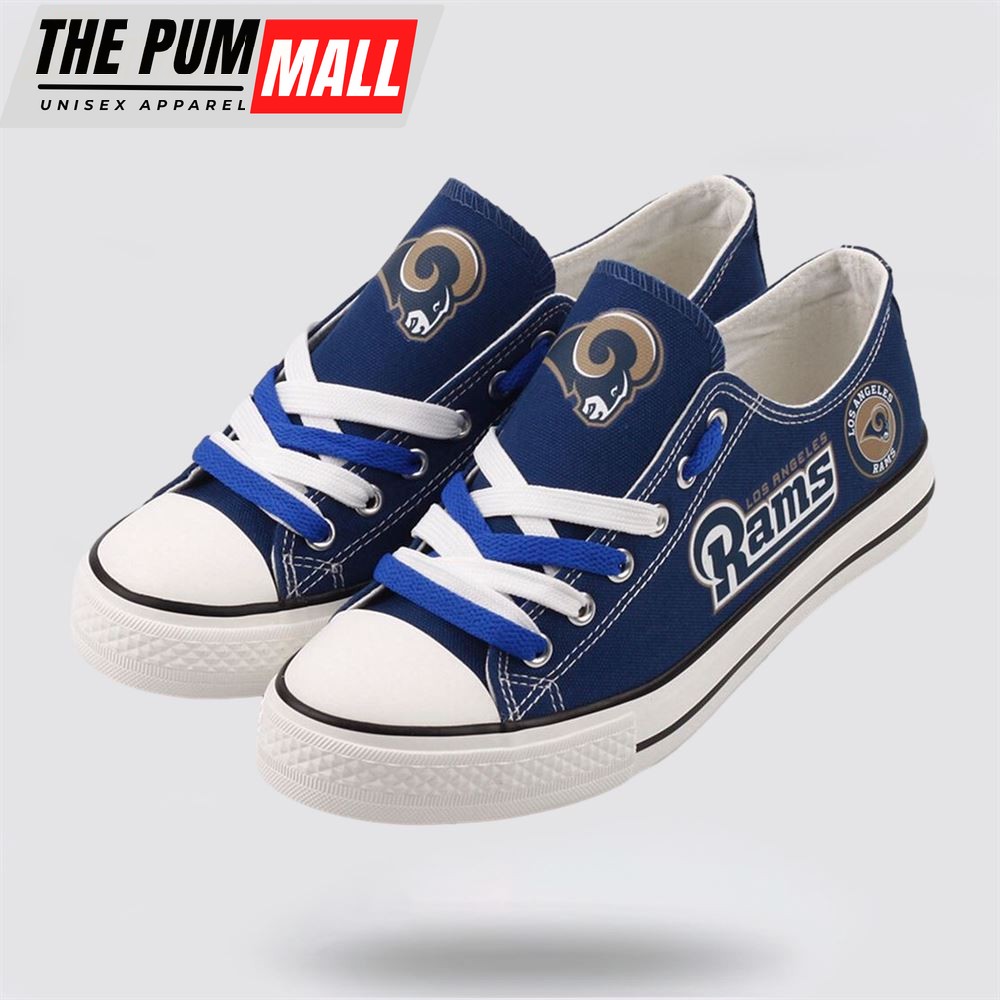 NFL Los Angeles Rams Low Top Canvas Shoes Sport Sneakers Walk The Talk Of Team Pride With Every Step