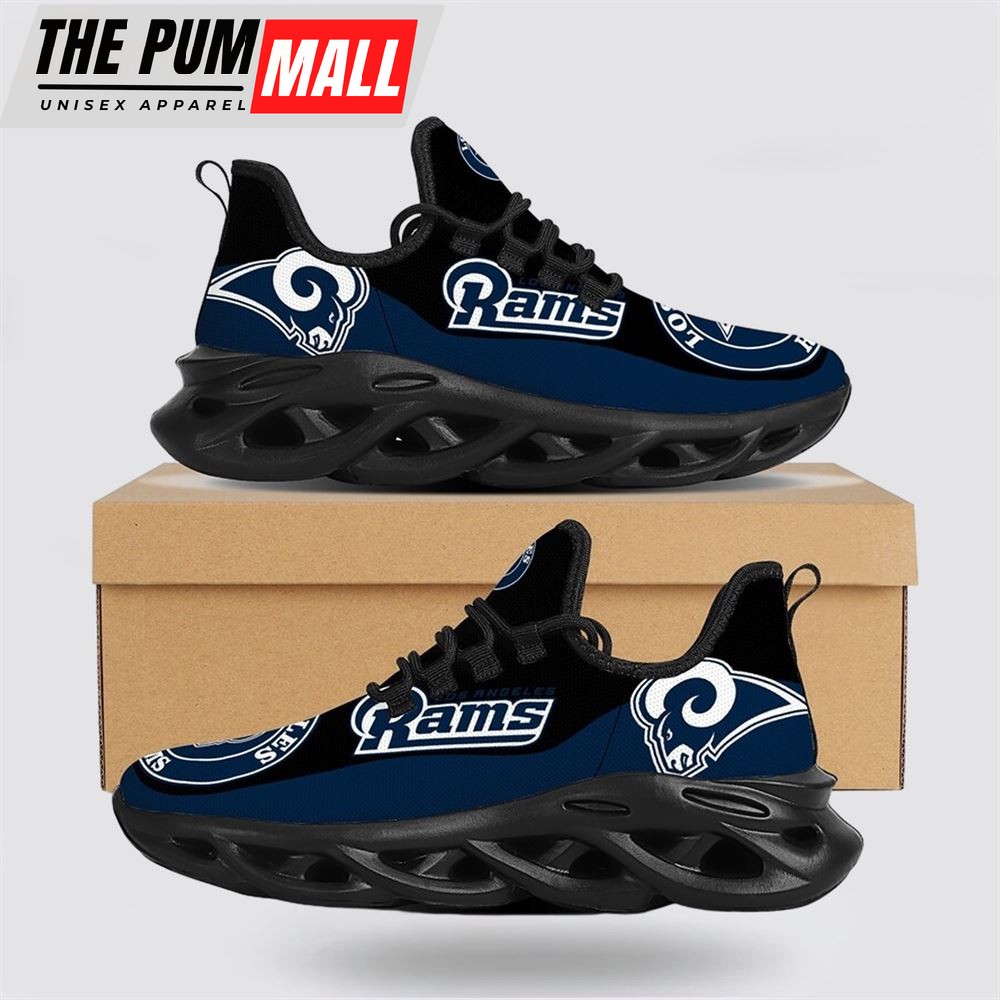 NFL Los Angeles Rams Max Soul Shoes Sneakers Sport Shoes Dominate The Streets With Authentic Nfl Style