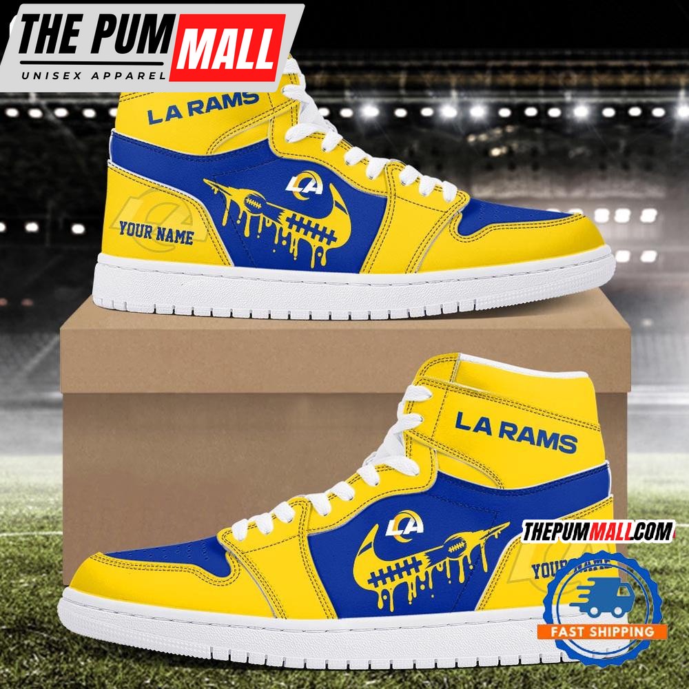 NFL Los Angeles Rams New Season Custom Air Jd 1 Hightop Shoes