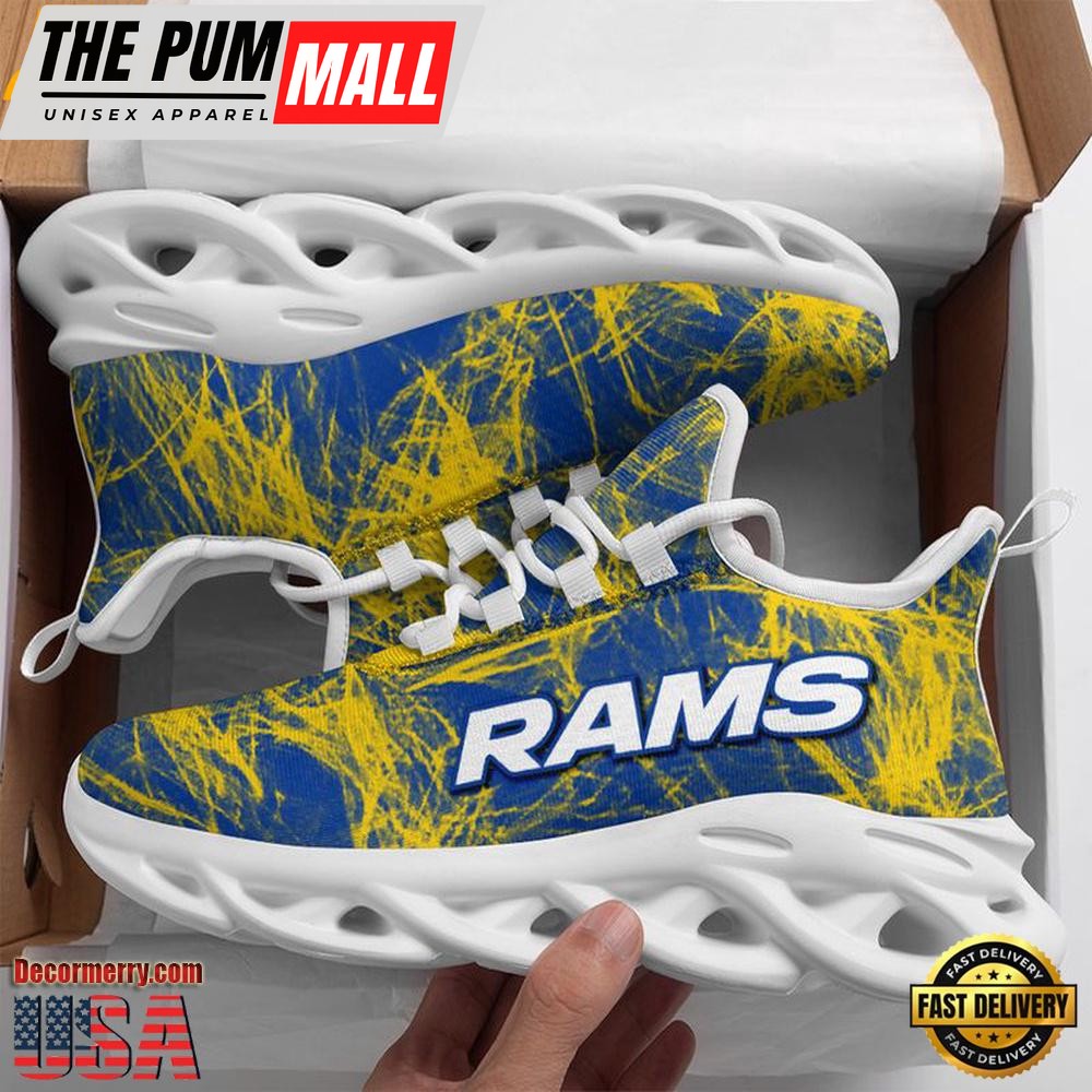 NFL Los Angeles Rams Smoke Pattern Max Soul Shoes , Running Sneakers Shoes