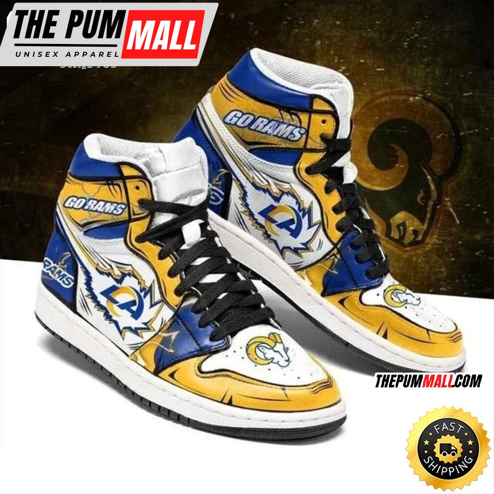 NFL Los Angeles Rams Special Edition Air Jd 1 High Sneakers