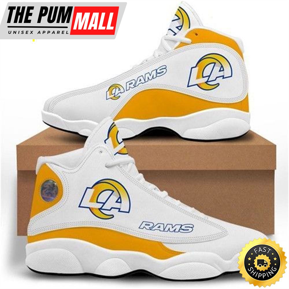 NFL Los Angeles Rams White Golden Air Jd 13 Shoes