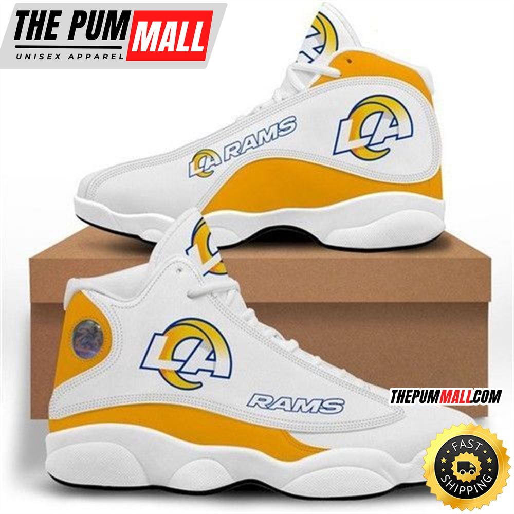 NFL Los Angeles Rams White Golden Air Jd 13 Shoes