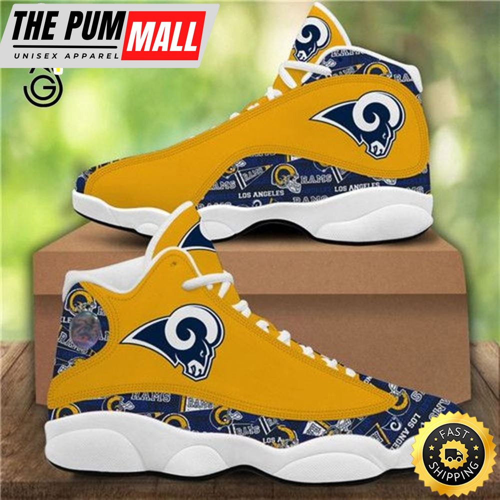 NFL Los Angeles Rams Yellow Air Jd 13 Shoes