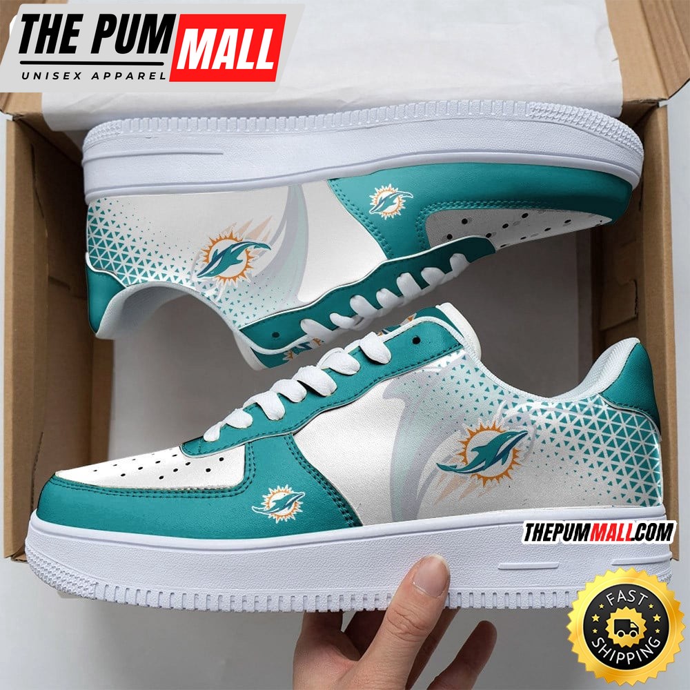 NFL Miami Dolphins Air Force 1 Shoes Classic Air Force Kicks
