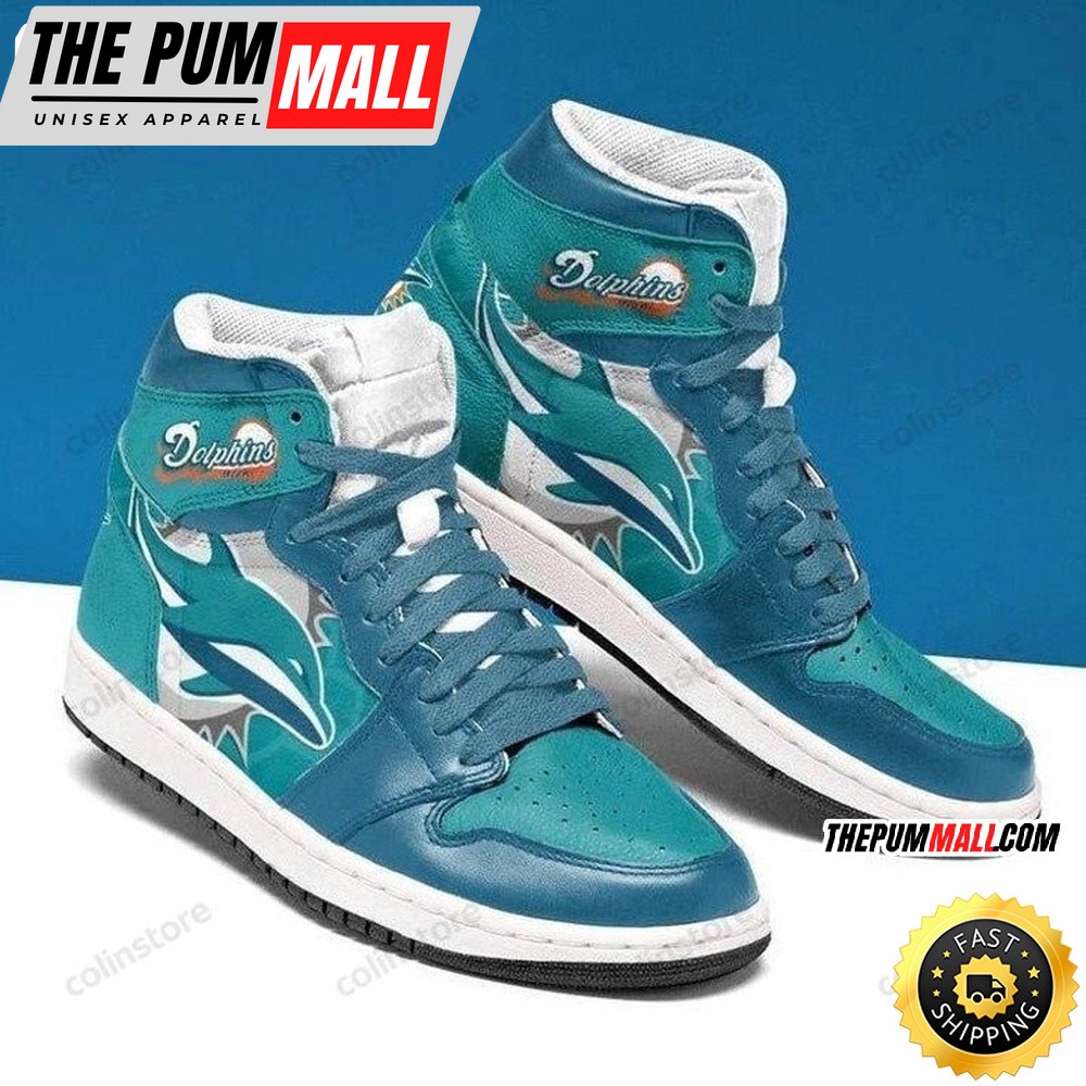 NFL Miami Dolphins Aqua Air Jd 1 High Sneakers
