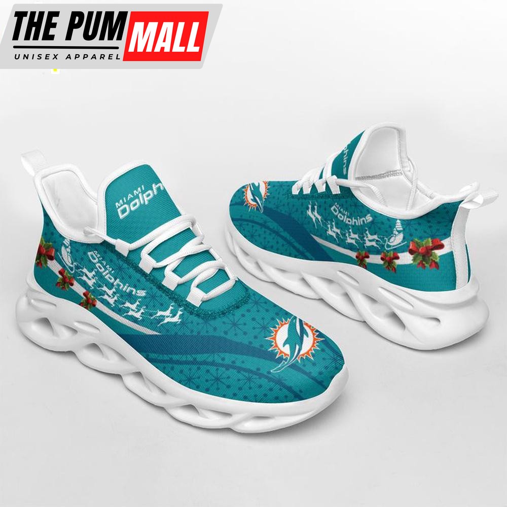 NFL Miami Dolphins Christmas Pattern Max Soul Shoes Gift For Fans