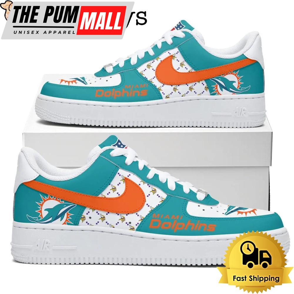NFL Miami Dolphins Dress With A Winning Attitude Custom Air Force 1 Shoes