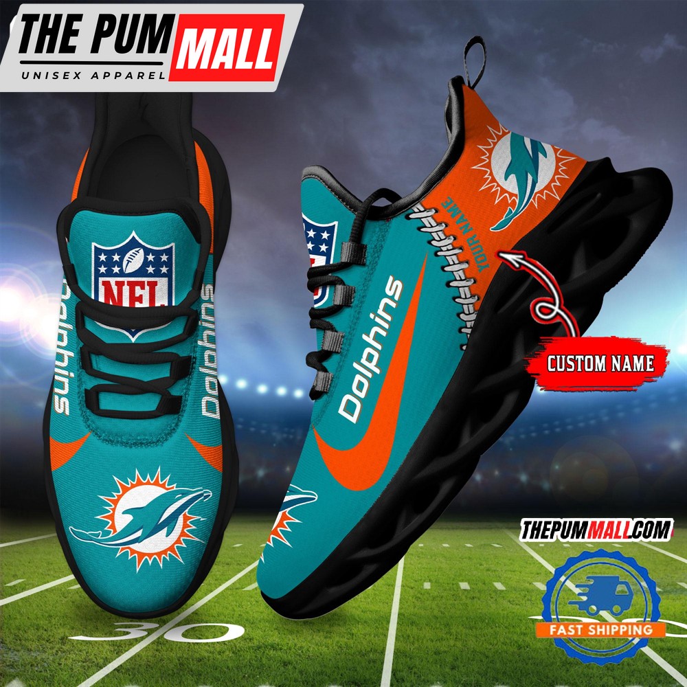 NFL Miami Dolphins Football New Season Sneaker Max Soul Shoes