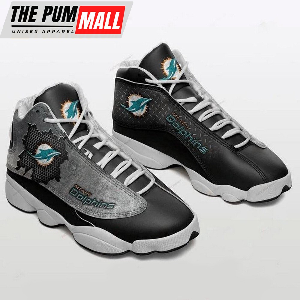 NFL Miami Dolphins Football Teams Air Jd 13 Sneaker Shoes