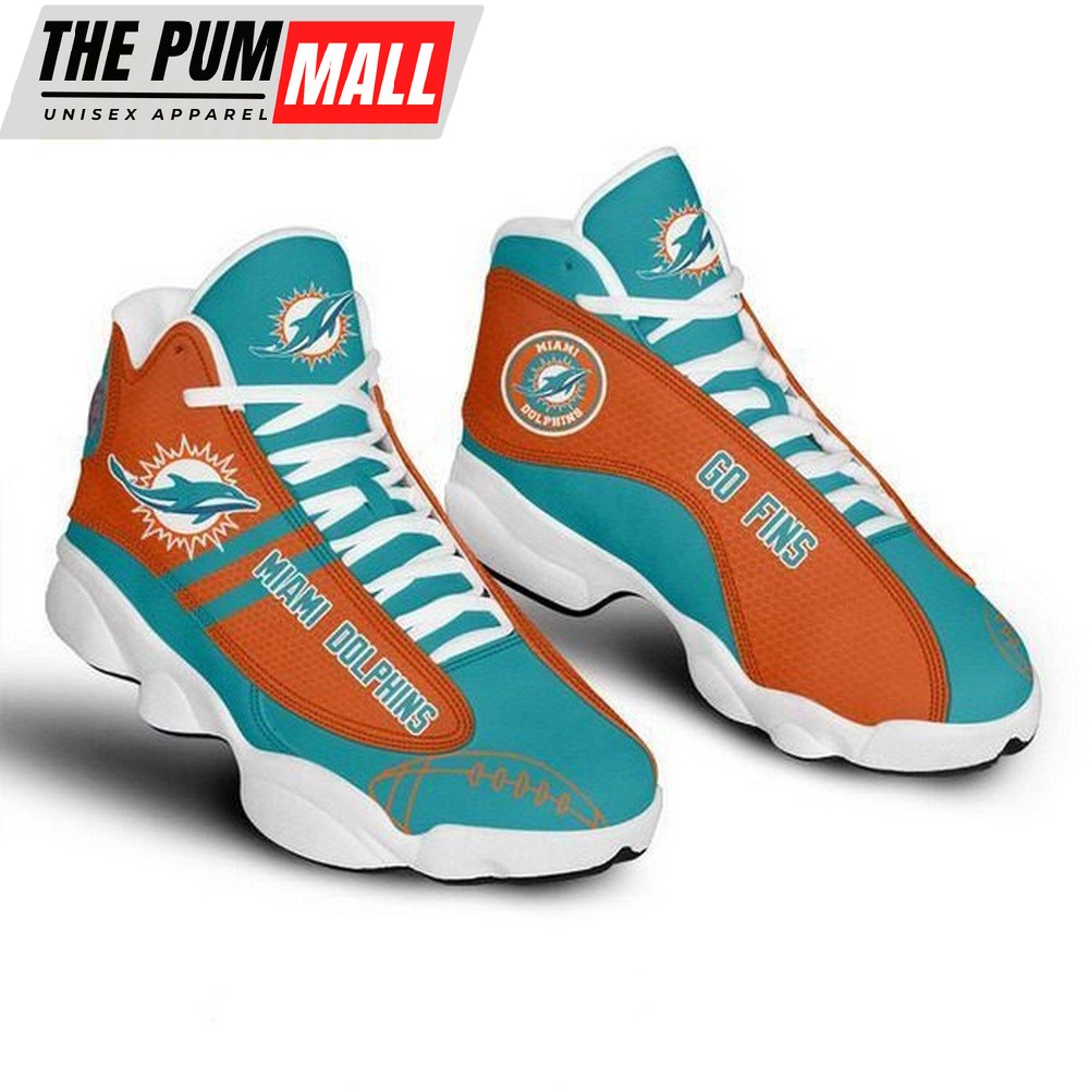 NFL Miami Dolphins Go Fins Air Jd 13 Shoes