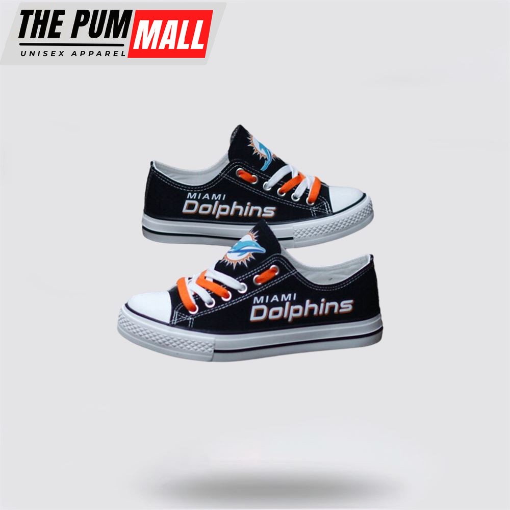 nfl-miami-dolphins-low-top-canvas-shoes-sport-sneakers-fuel-your-passion-for-the-h61gujgy NFL Miami Dolphins Low Top Canvas Shoes Sport Sneakers Fuel Your Passion For The Game With Every Stride