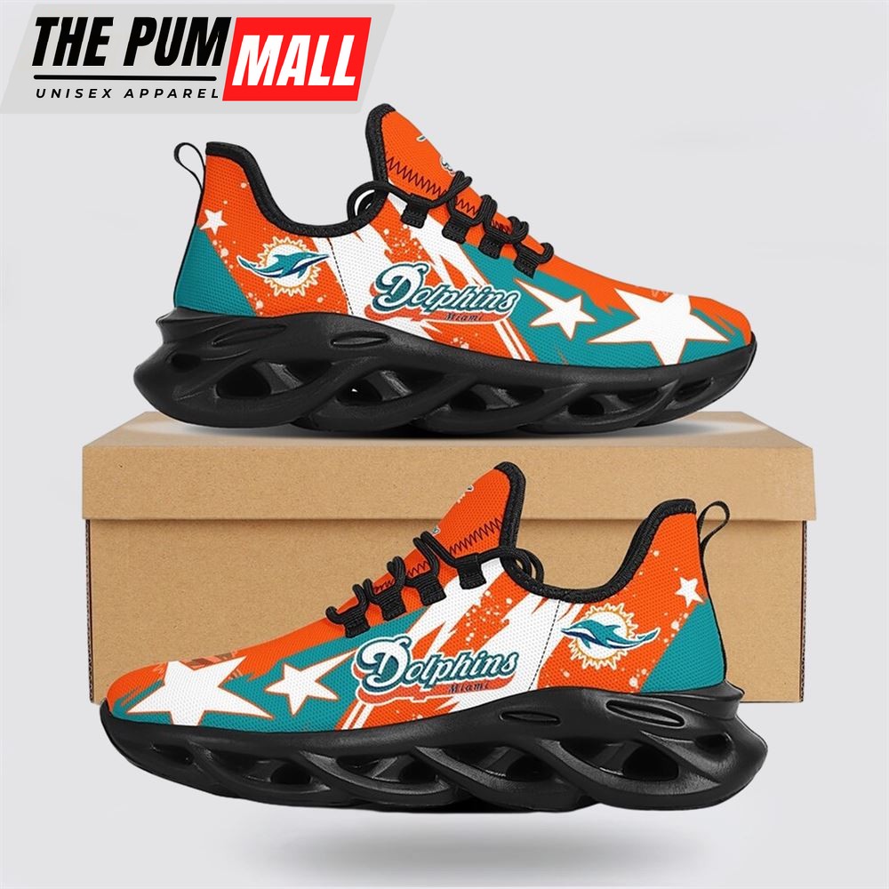 NFL Miami Dolphins Max Soul Shoes Sneakers Sport Shoes Fuel Your Passion For The Game With Every Stride