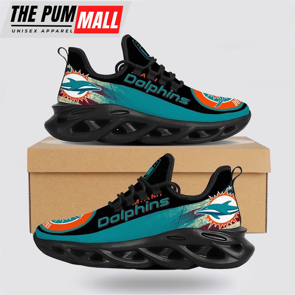 NFL Miami Dolphins Max Soul Shoes Sneakers Sport Shoes Step Up Your Game With Unmatched Comfort And Support