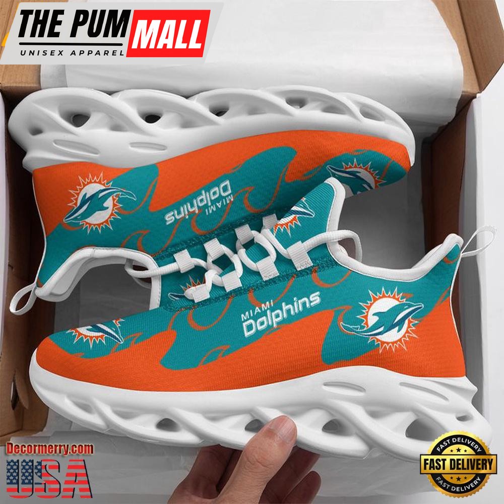 NFL Miami Dolphins Sport Max Soul Shoes , Running Sneakers Shoes