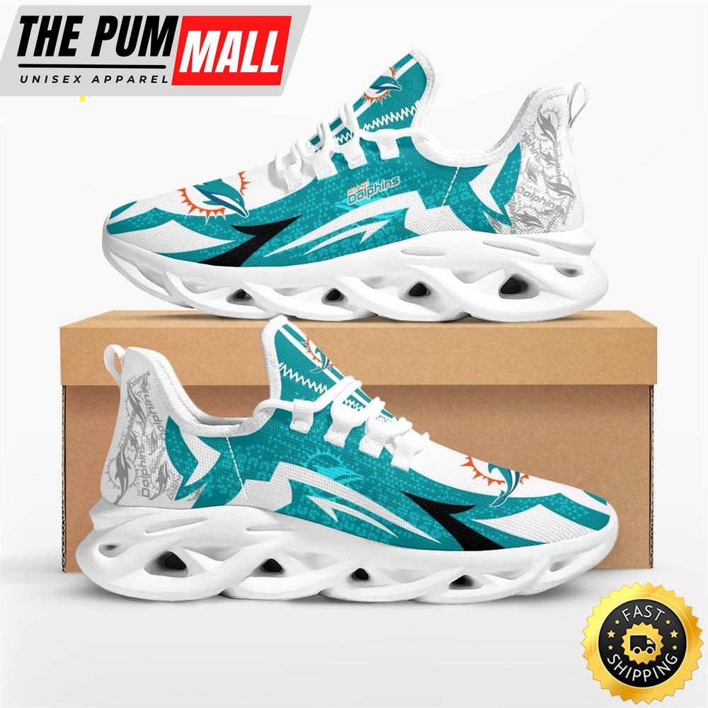 NFL Miami Dolphins Symbol Geometric Pattern Max Soul Shoes