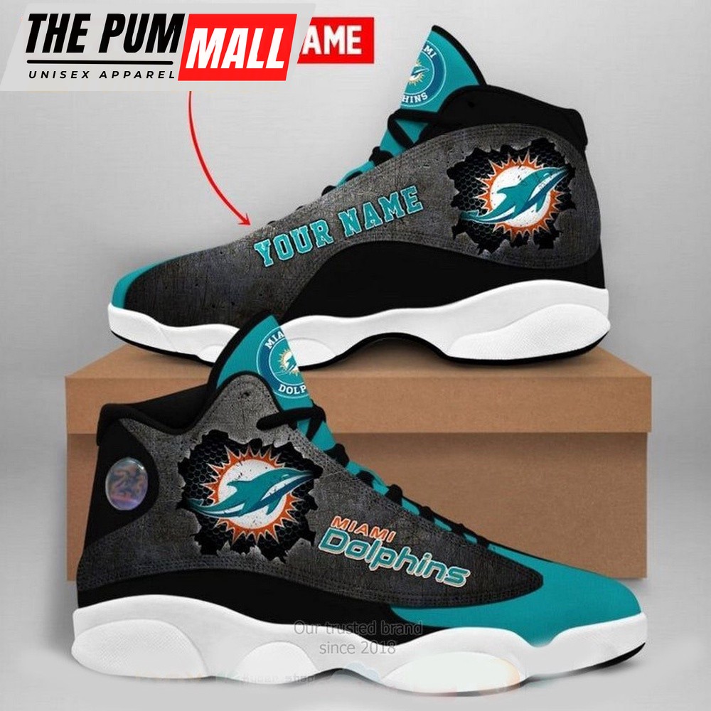 NFL Miami Dolphins Team Logo Air Jd 13 Shoes