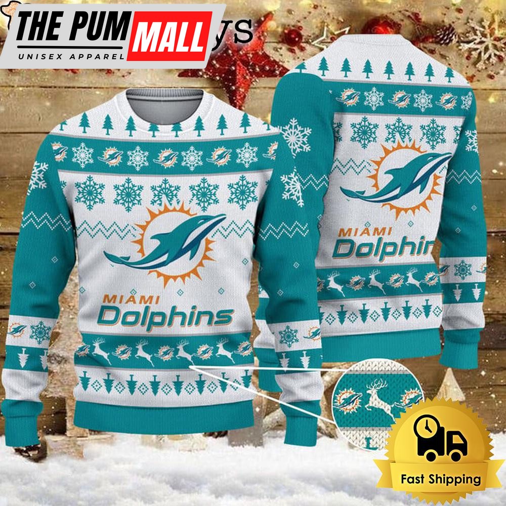 NFL Miami Dolphins Team Winter Ugly Christmas Sweater