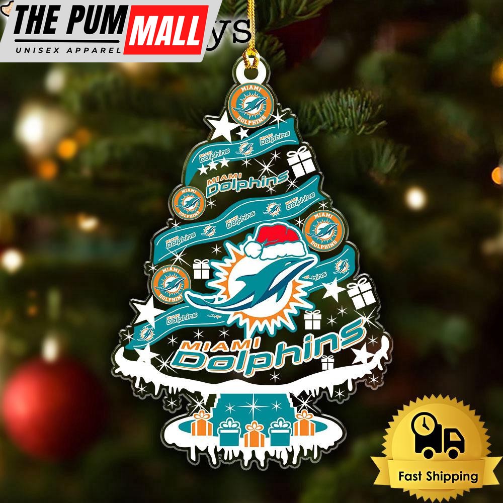 NFL Miami Dolphins Tree Christmas Ornament Limited Edition