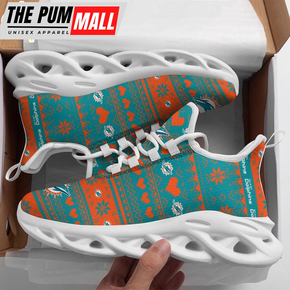 NFL Miami Dolphins X-max Patterns Christmas Max Soul Shoes