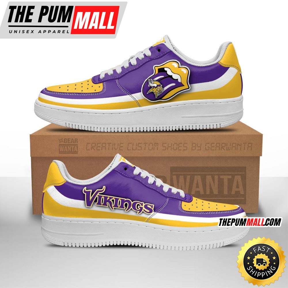 NFL Minnesota Vikings Air Force 1 Shoes Sexy Lips For Fans