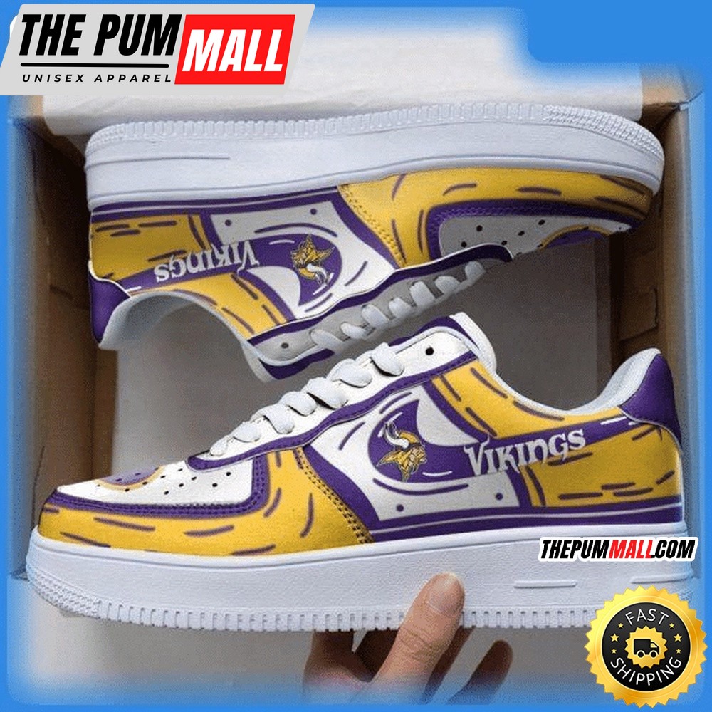 NFL Minnesota Vikings Air Force 1 Shoes Sneaker Trending For Fans