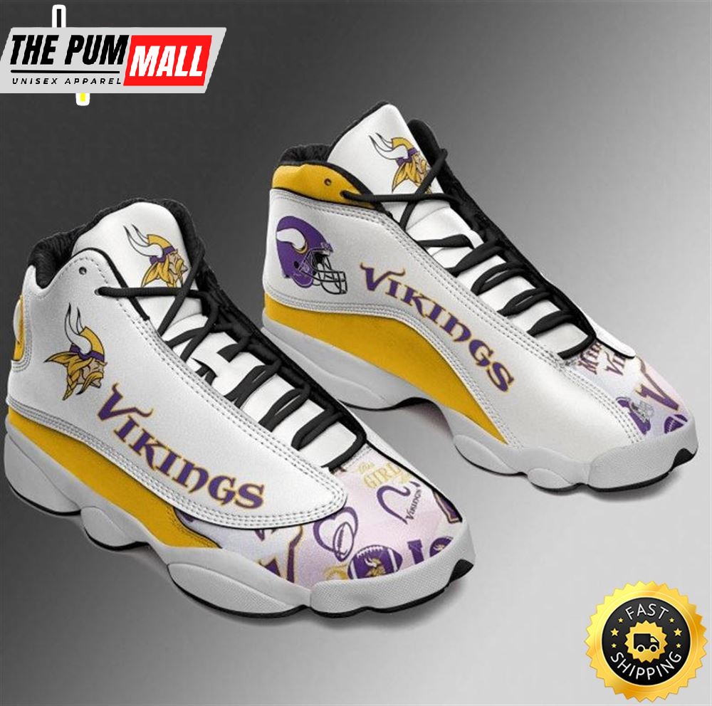 NFL Minnesota Vikings Air Jd 13 Shoes