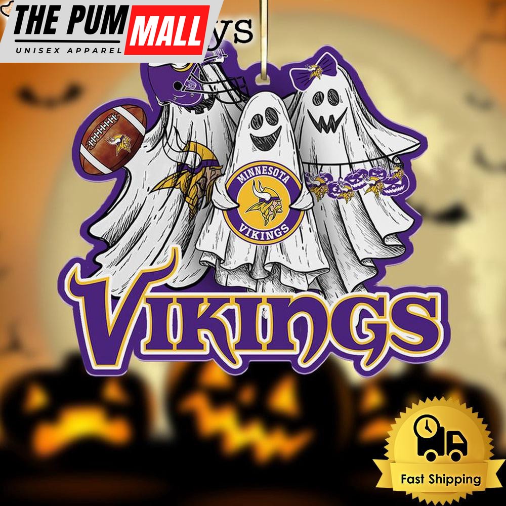 NFL Minnesota Vikings Football Halloween Ghosts Ornament Limited Edition
