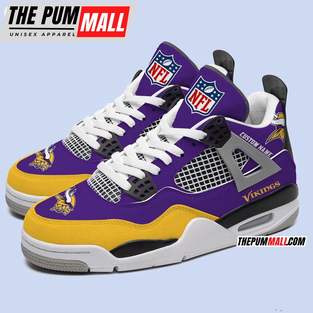 nfl-minnesota-vikings-football-team-air-jordan-4-shoes-personalized-aj4-sneaker-z3e7fzfj NFL Minnesota Vikings Football Team Air Jordan 4 Shoes, Personalized AJ4 Sneaker