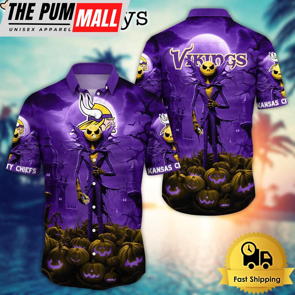 NFL Minnesota Vikings Halloween Jack Hawaiian Shirt