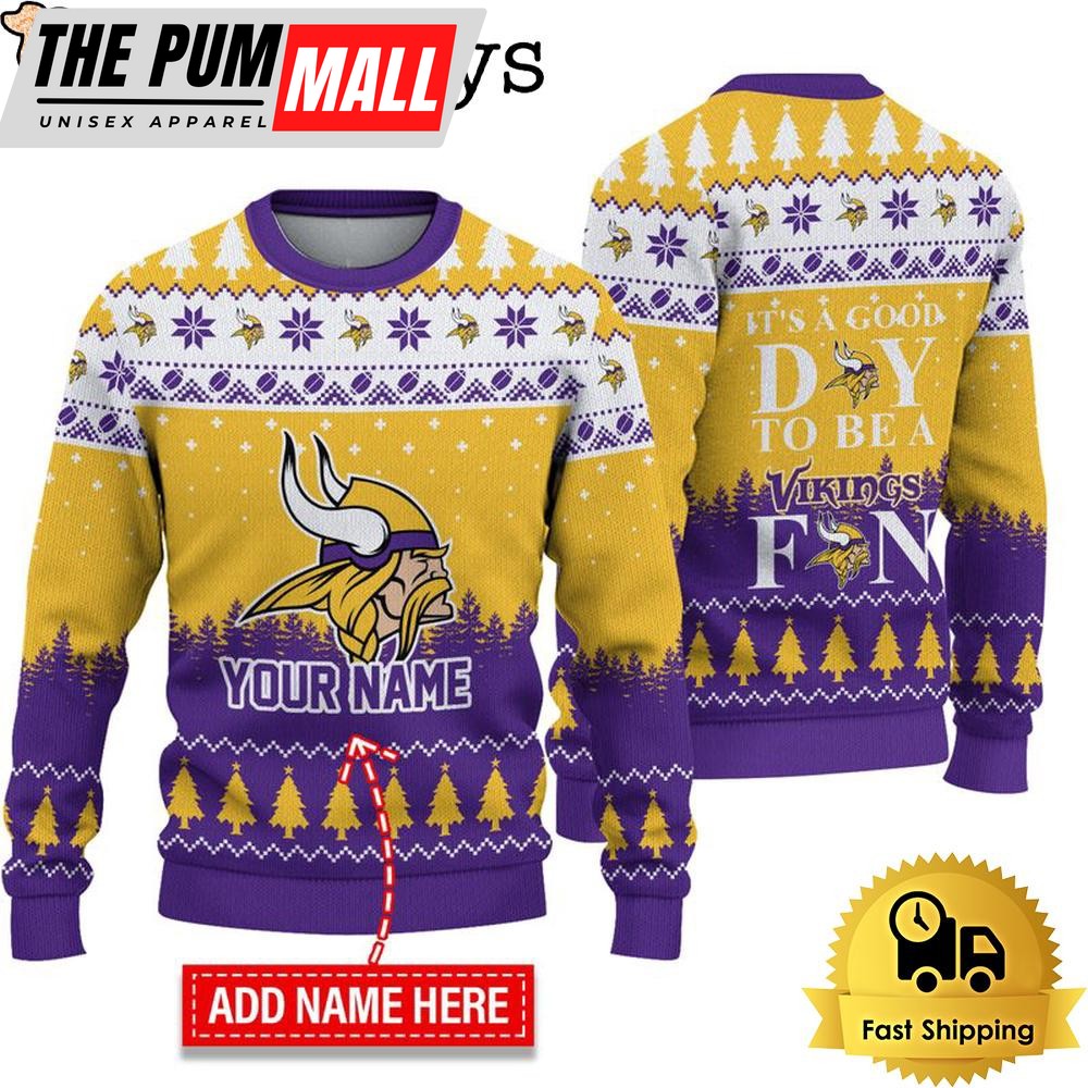 NFL Minnesota Vikings It’s A Good Day To Be A Fan Ugly Christmas Sweater