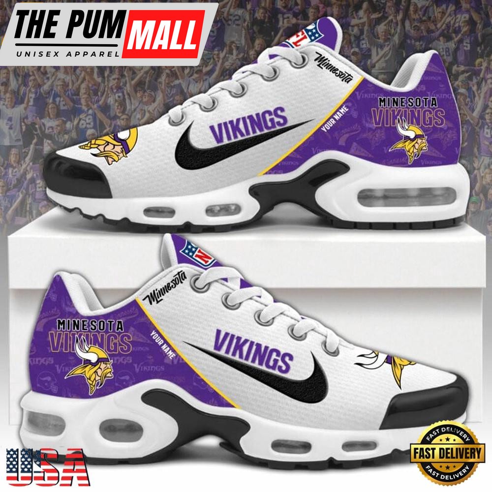 NFL Minnesota Vikings Logo 2025 Custom Air Max Plus Shoes Running Sneakers