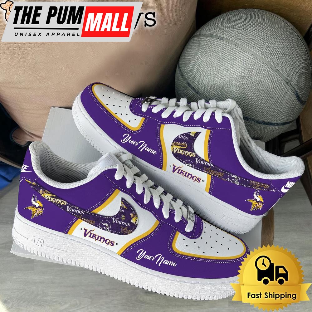 NFL Minnesota Vikings Logo Team Limited Edition New Design Custom Air Force 1 Shoes