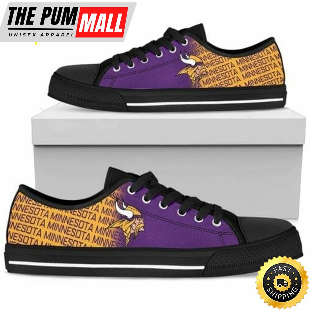 NFL Minnesota Vikings Low Top Shoes Black