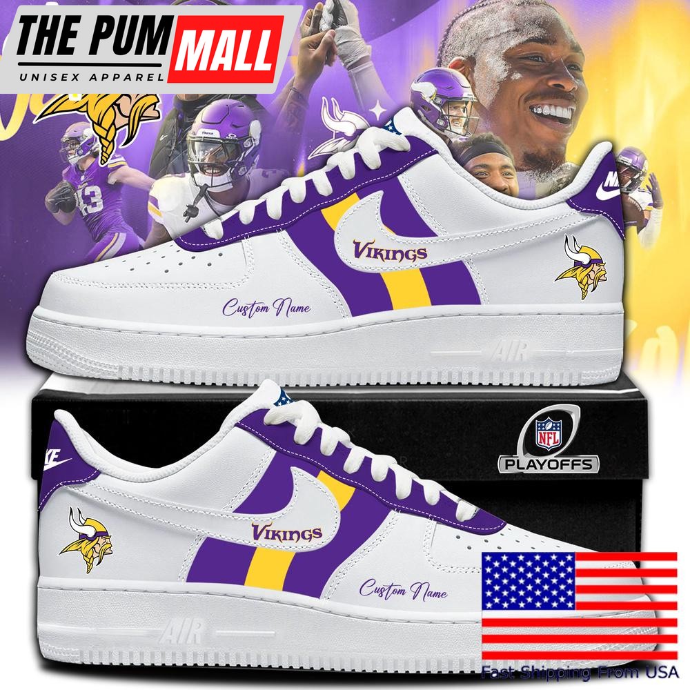 NFL Minnesota Vikings New Design Limited Custom Air Force 1 Shoes , Best Running Shoes