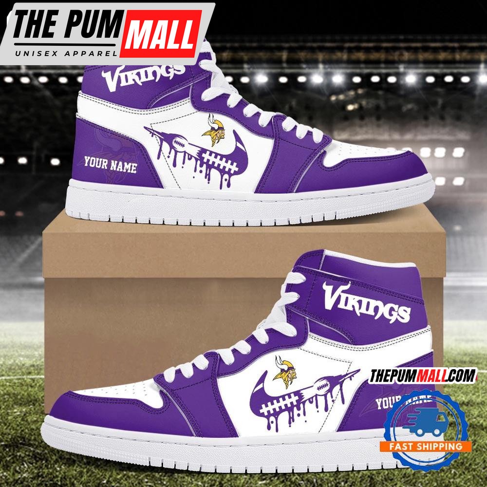 NFL Minnesota Vikings New Season Custom Air Jd 1 Hightop Shoes