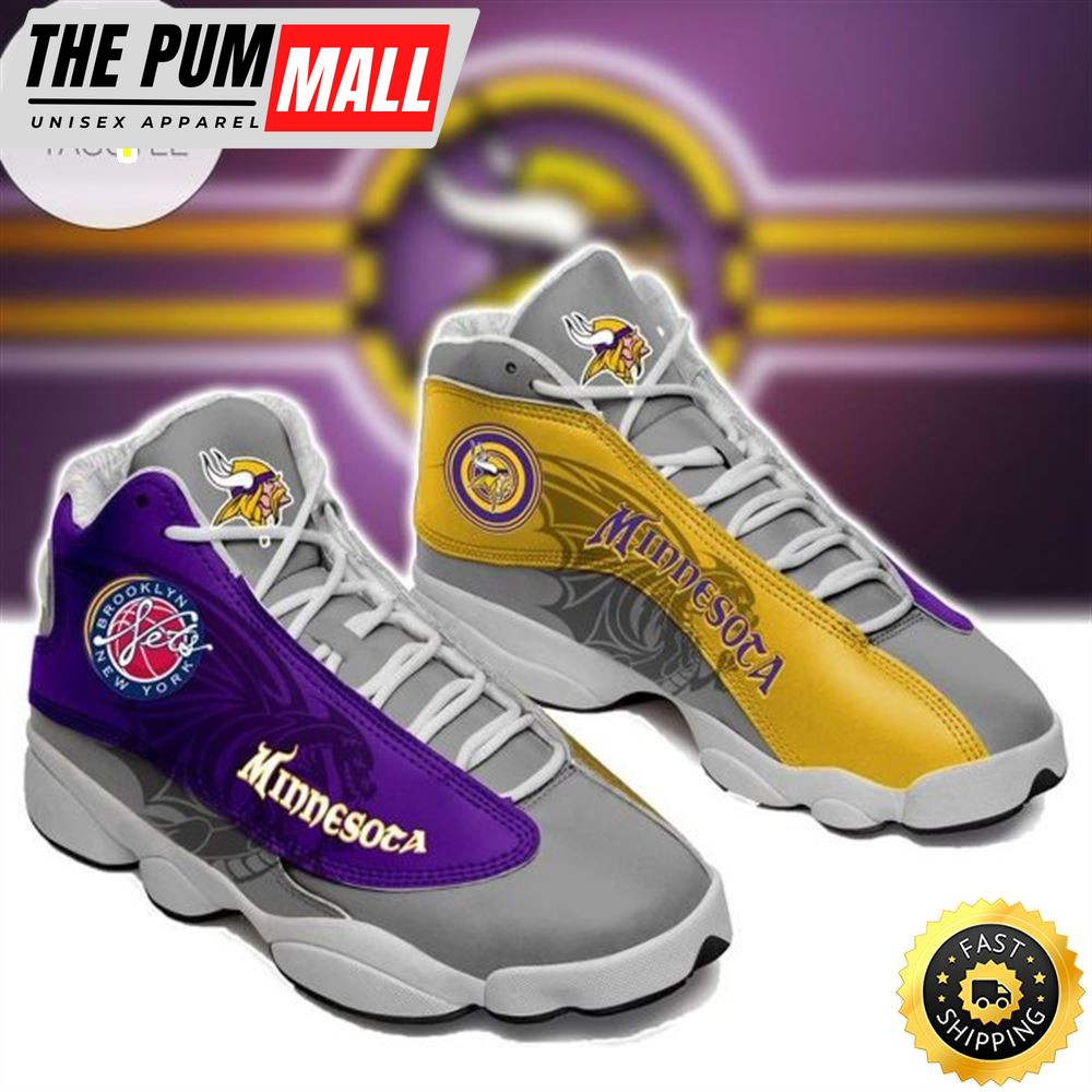 NFL Minnesota Vikings Special Style Air Jd 13 Shoes