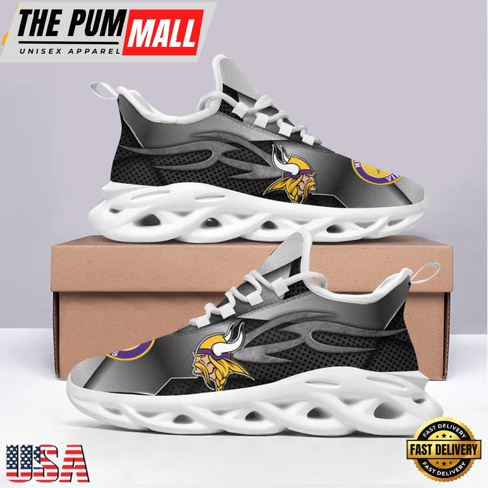 NFL Minnesota Vikings Team Max Soul Shoes, Running Sneakers Shoes, Fan Gifts