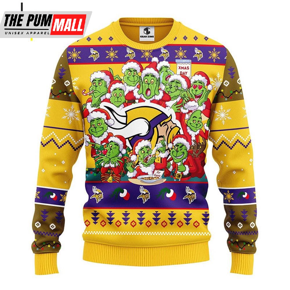 NFL Minnesota Vikings The Gricnh Christmas Ugly Sweater