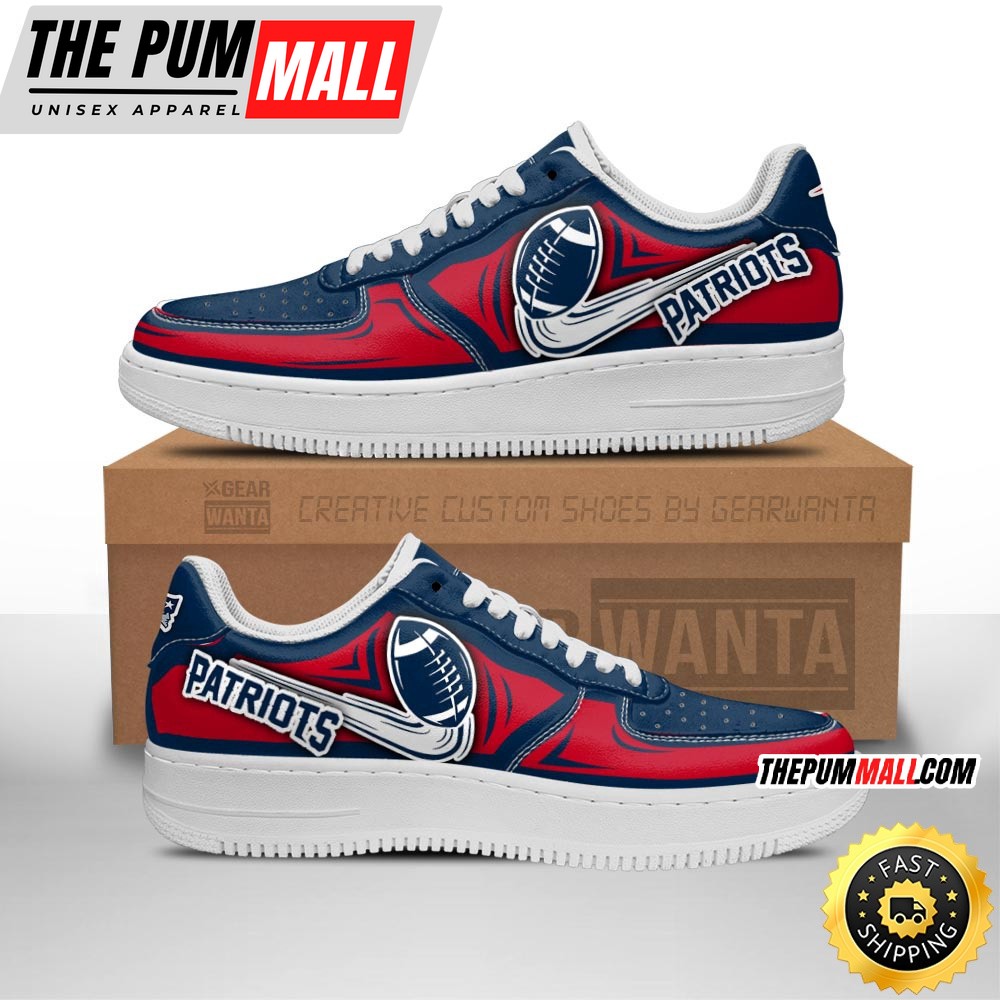 NFL New England Patriots Air Force 1 Shoes Football Sneaker Shoes