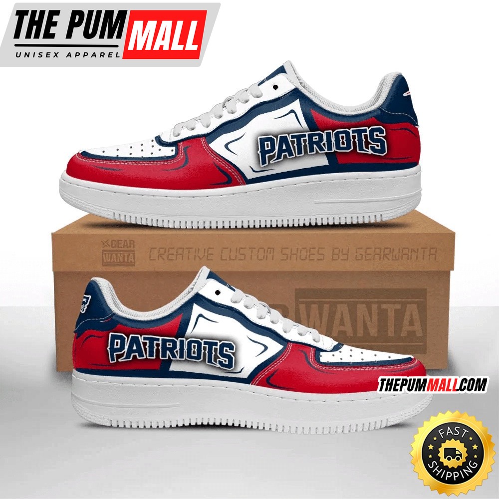 NFL New England Patriots Air Force 1 Shoes Football Sports Sneaker Shoes