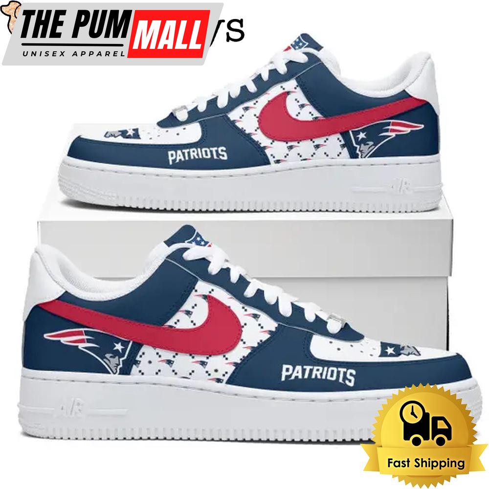 NFL New England Patriots Dress With A Winning Attitude Custom Air Force 1 Shoes