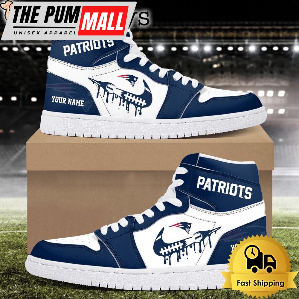 NFL New England Patriots Grunge Style Custom Air Jd 1 Shoes