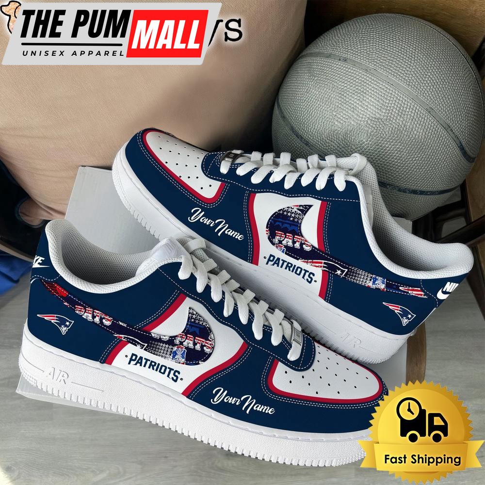 NFL New England Patriots Logo Team Limited Edition New Design Custom Air Force 1 Shoes