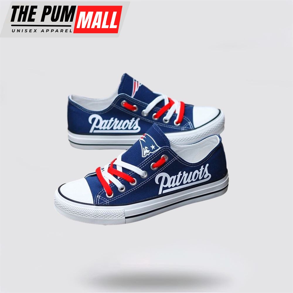nfl-new-england-patriots-low-top-canvas-shoes-sport-sneakers-elevate-your-footwe-5owge5qv NFL New England Patriots Low Top Canvas Shoes Sport Sneakers Elevate Your Footwear Collection With Team Spirit