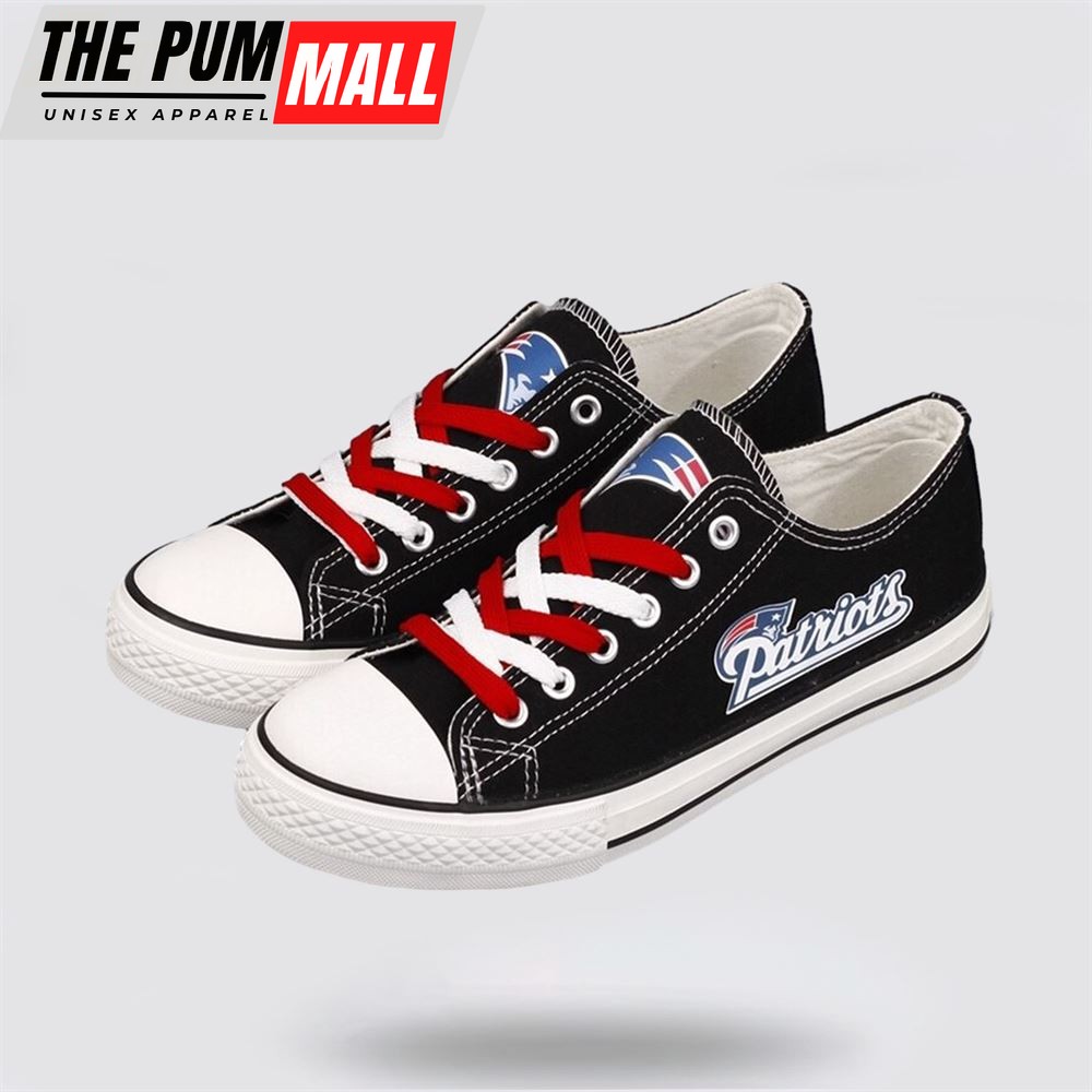 NFL New England Patriots Low Top Canvas Shoes Sport Sneakers Experience The Perfect Blend Of Style And Performance