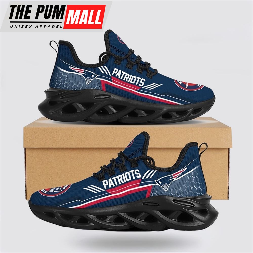 NFL New England Patriots Max Soul Shoes Sneakers Sport Shoes Dominate The Streets With Authentic Nfl Style