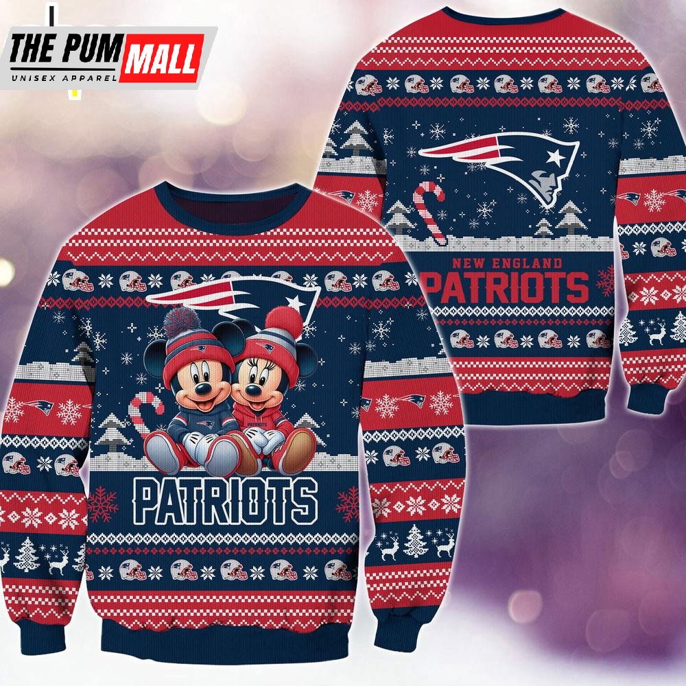 nfl-new-england-patriots-mickey-and-minnie-cute-christmas-ugly-sweater-vwibvdud NFL New England Patriots Mickey And Minnie Cute Christmas Ugly Sweater